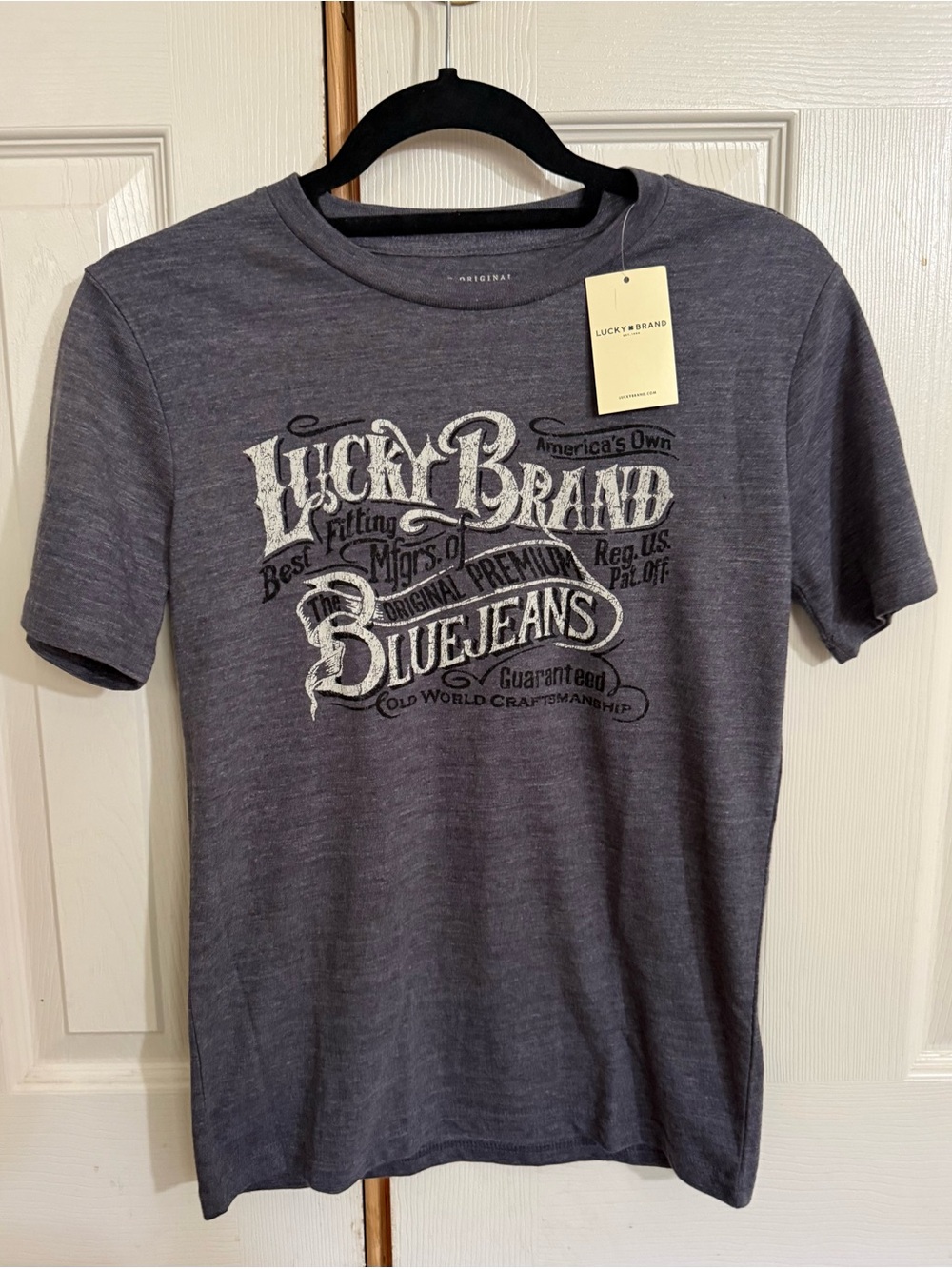 Lucky Brand Boys Graphic Logo Tee NWT Gray Medium 10/12